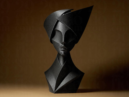 Abstract Woman Face Head 3D Printed Sculpture, Statue, Figure, Figurine Home Modern Decoration
